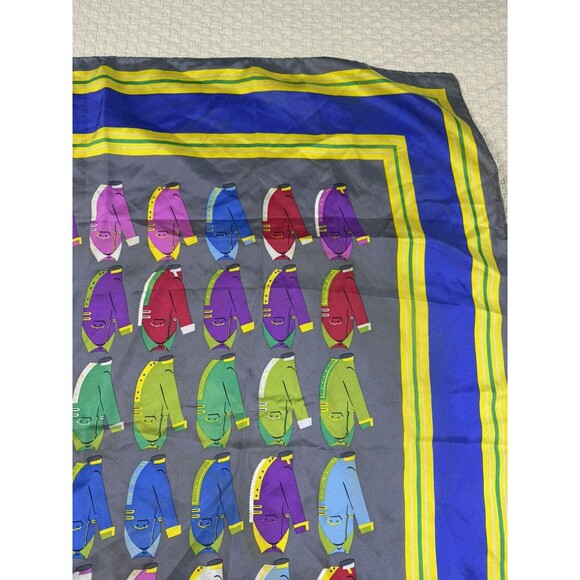 MANTERO Silk Scarf Petticoats Jackets Square Vintage 33/34.5"‎ - Picture 3 of 14
